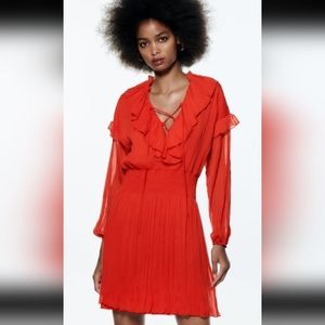 Zara short ruffled dress